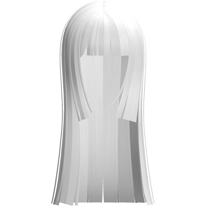 extra long hime moe japanese anime girl (white)