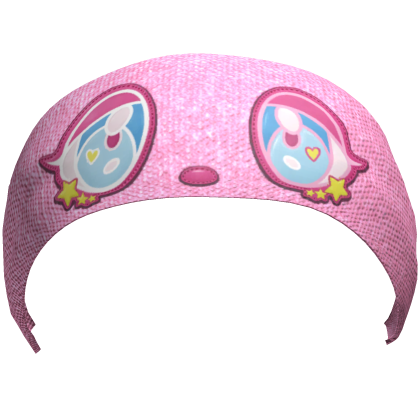 Kawaii Anime Eyes Headband in Pink