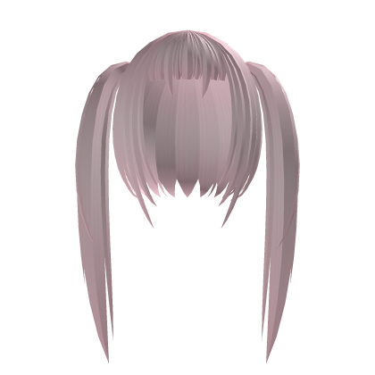 Pink vampire fangs emo messy twintails Roblox item