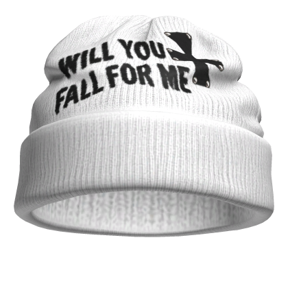 Washed White Gothic Beanie