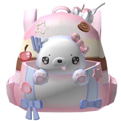 ♡┊pink neopolitan polar bear dessert backpack 3.0 Roblox item