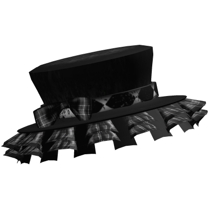 ♡ black ruffled goth emo ribbon hat