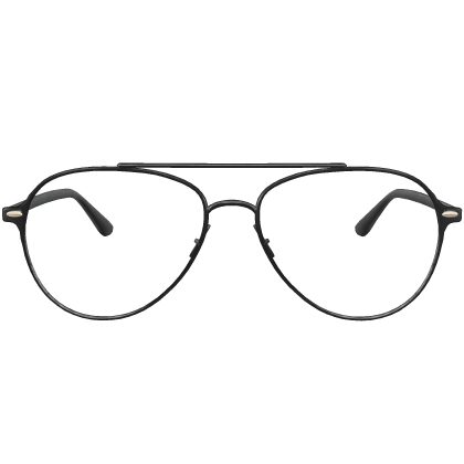 Classic Black Aviator Eyeglasses