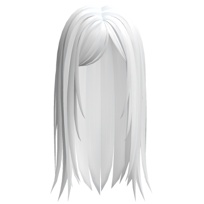 Long White Hair Side Bangs