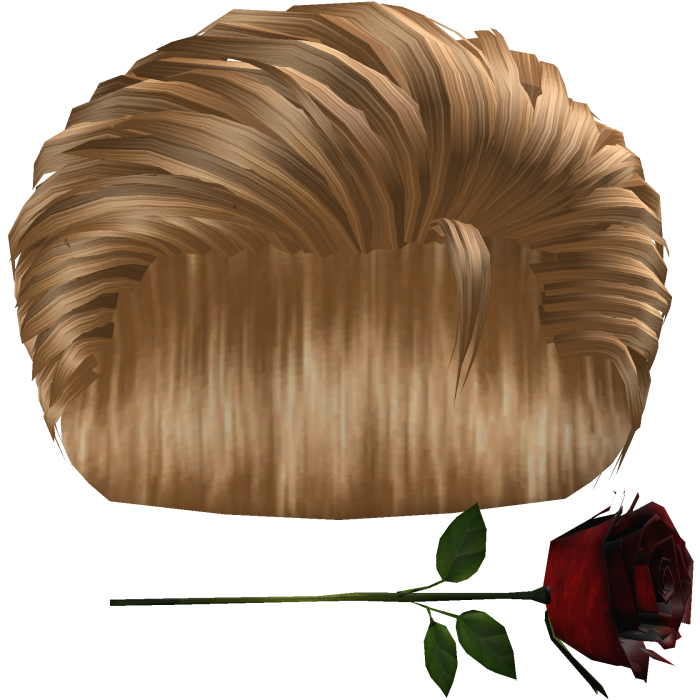 Blonde Slickback w/ Rose 