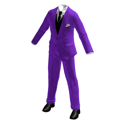 Purple Halloween Suit Classy Pinstripe Fitted
