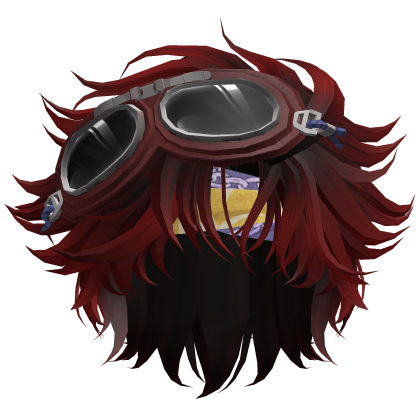 Red Windswept Hair w/ Goggles  Roblox item