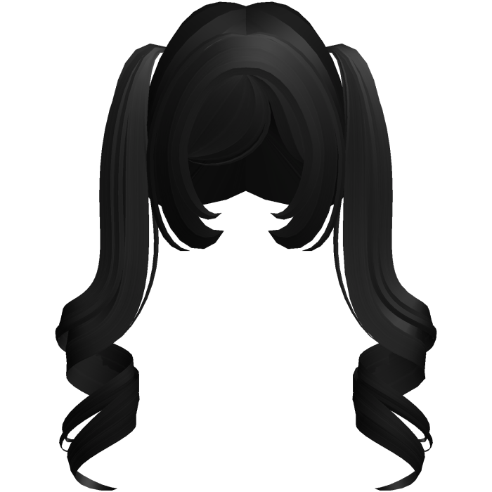 cute long loose curls in black