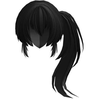 fluffy moe anime long side pony black