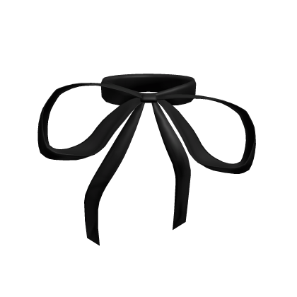 Short Dainty Neck Bow in Black Roblox item