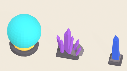 Stylized Gem Pack x35 Crystal Cluster Geode Shard preview 4