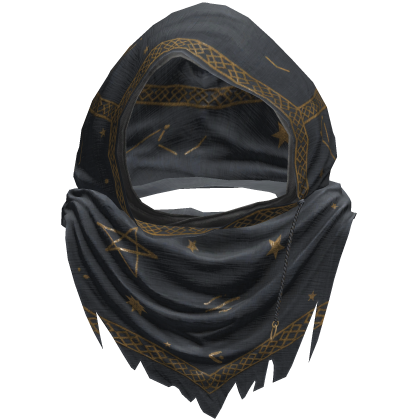 Gray Sorcerer Distressed Rune Hood