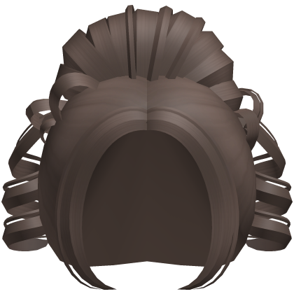 ♡ kawaii high light brown bun w curls Roblox item