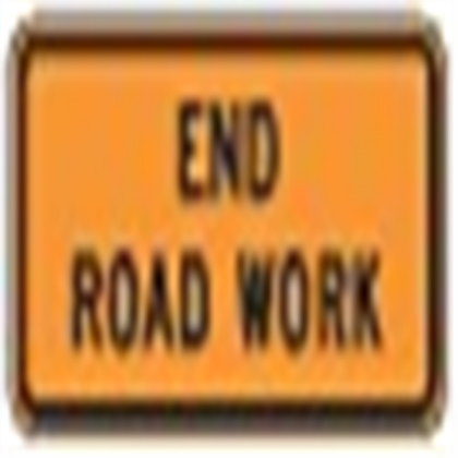end road work sign Roblox decal
