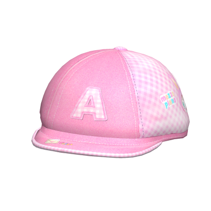 ♡ ꒰ gingham dark pink denim mezzo beret hat ꒱ ♡