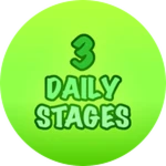 Complete 3 Daily Stages! Roblox badge thumbnail