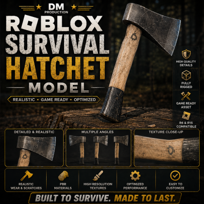 Realistic Roblox Survival Hatchet Model
