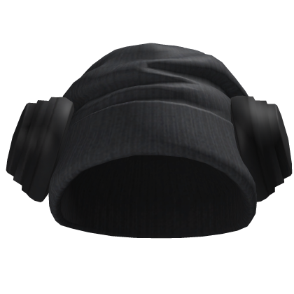 Grey Worn Beanie Headphones