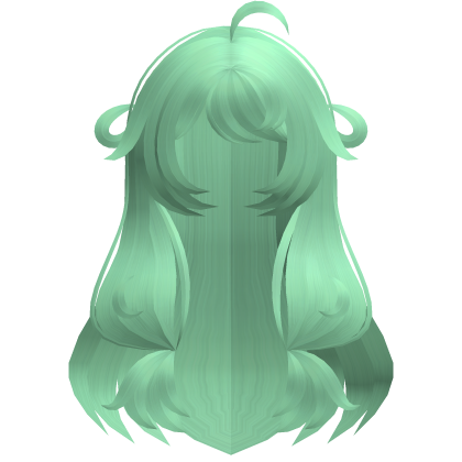green adorable poofy long moe hair