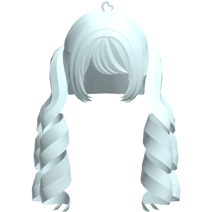 split blue dollete curly pigtails Roblox item