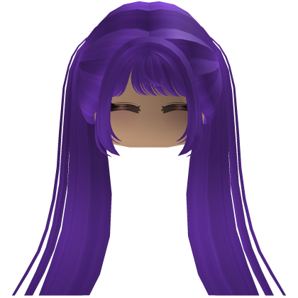 Cute emo y2k hair fluffy (purple)