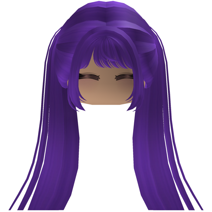 Cute emo y2k hair fluffy (purple)