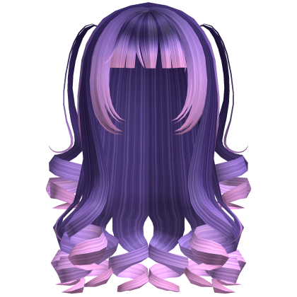 Dolly Coquette Curled Pigtails (Galaxy Purple) Roblox item