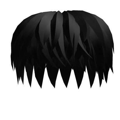 Anime Messy Hair (Black) Roblox item