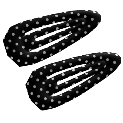 Cute Doll Hair Clips Black & White Roblox item