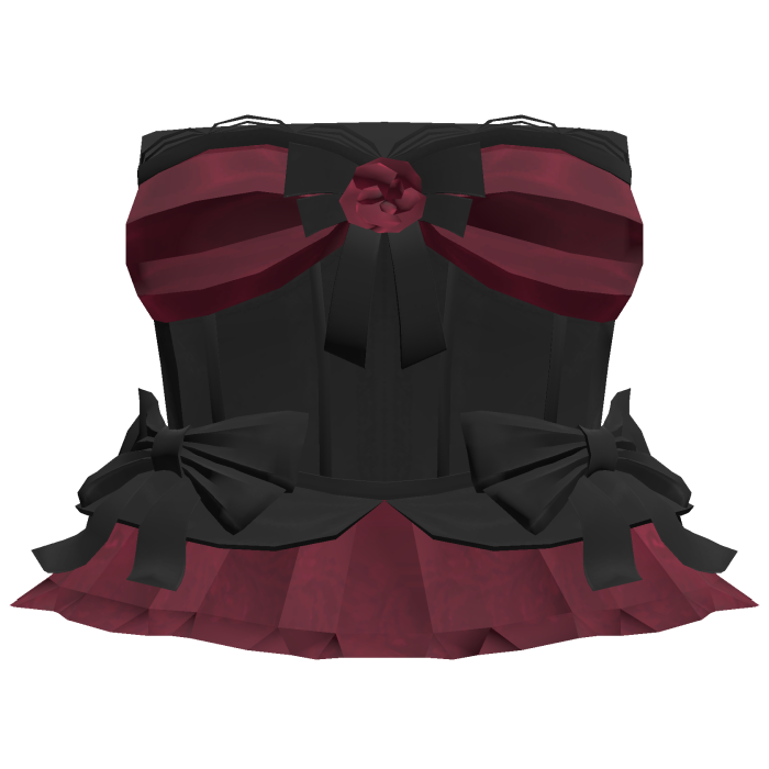 🎀 Coquette Ruffle Bow Corset Dress Royal Red