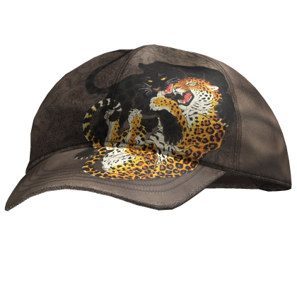 panther & tiger grunge brown cap Roblox item