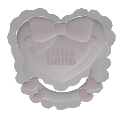 ︵‧˚♡ little lamb heart paci Roblox item