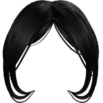 NewSide Bangs Fashionista Bangs combo in black Roblox catalog item