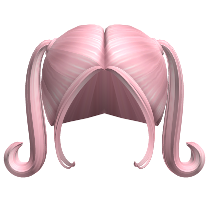 -',ৎ High Twin Preppy Curly Pigtails in Pink