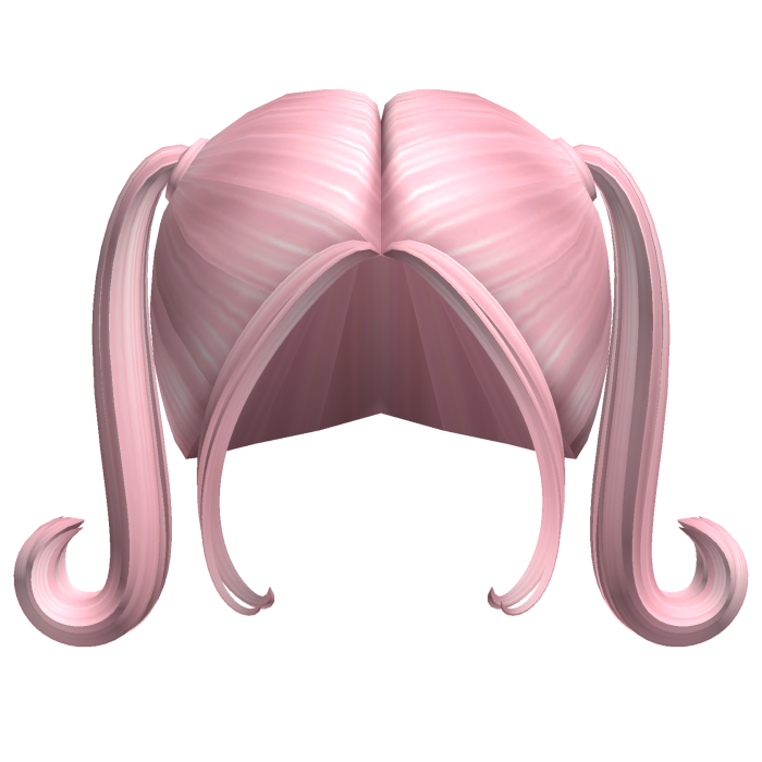 -',ৎ High Twin Preppy Curly Pigtails in Pink