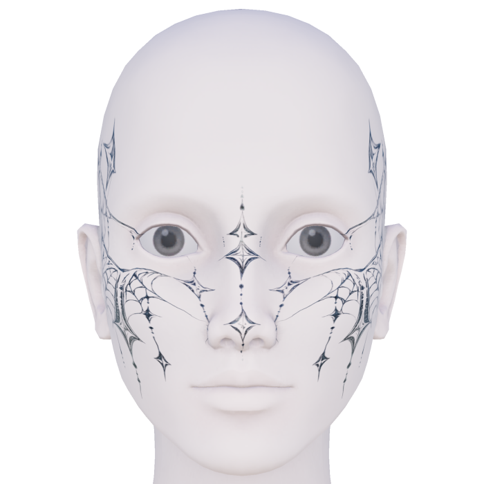 Gothic Cyber Tribal Celestial Face Makeup