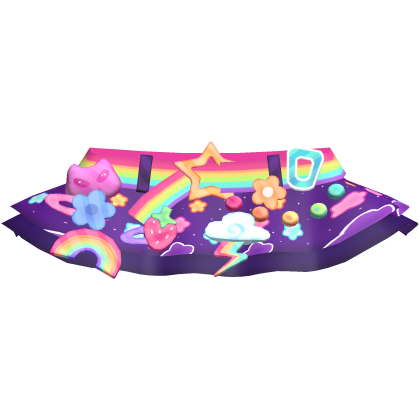Kawaii Decora Alien Kitty Skirt