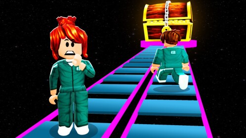 Glass Bridge For VIP! Squid Game Obby