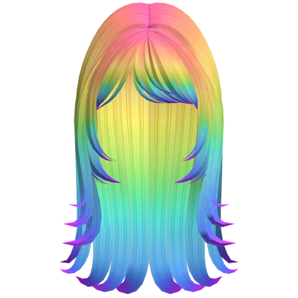 Cute Side Swept Layered Hair (Rainbow)