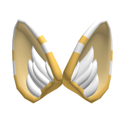 Yellow & White Striped Kemono Ears Roblox item