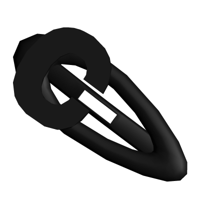 black c initial hair clip Roblox item