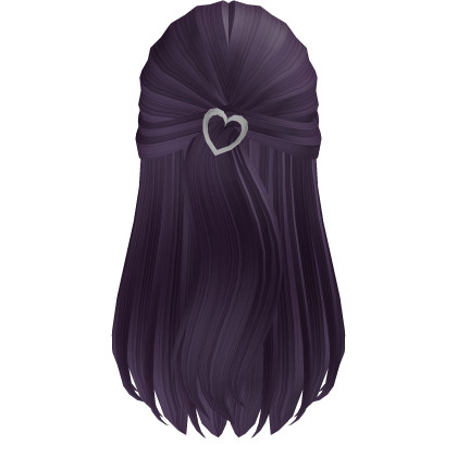 Purple Heart Clipped Ponytail Hair Roblox item