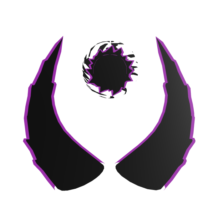 Cartoony blackhole purple horns