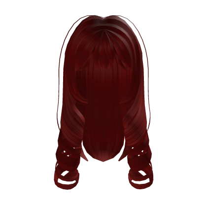 ♡ : long cute princess doll curls in red