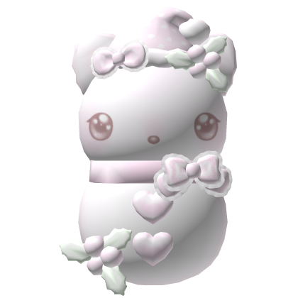ʚ ︵ my cute christmas kitty snowman on my back 