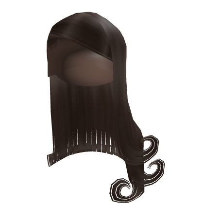 ♡ side swooped long midnight curlys (brown) 