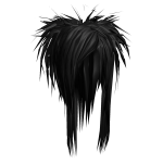 Spiky Teased Scene Hair (Black)