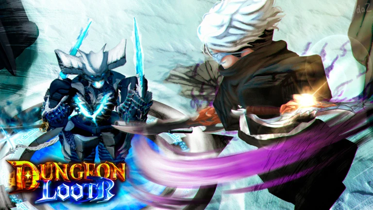 ภาพโปรโมตทางการภาพที่สองของ Dungeon Lootr แสดงงานภาพแฟนตาซีของเกม