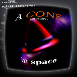 a cone (literally not) in space (only characters)