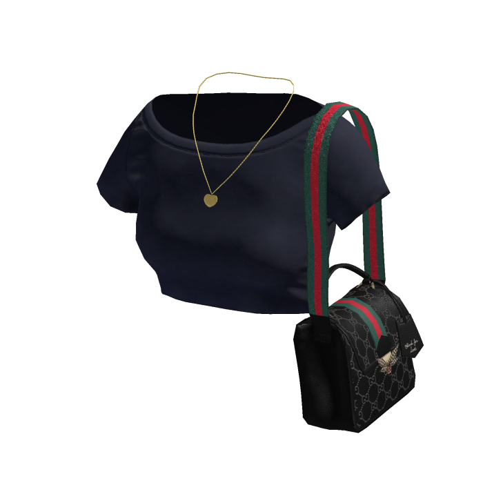 Crop Top w Bag Gucci GG - Medium Blue